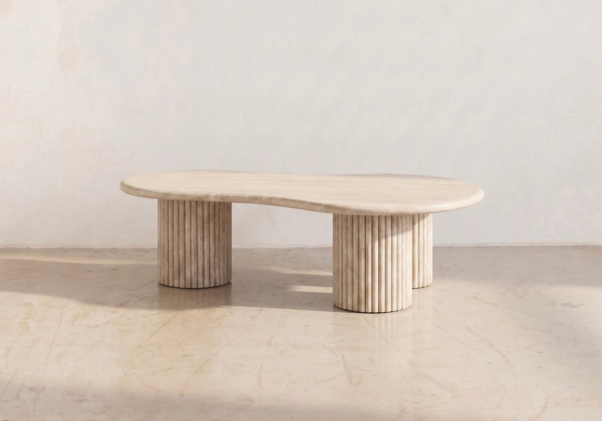 Tables basses en travertin
